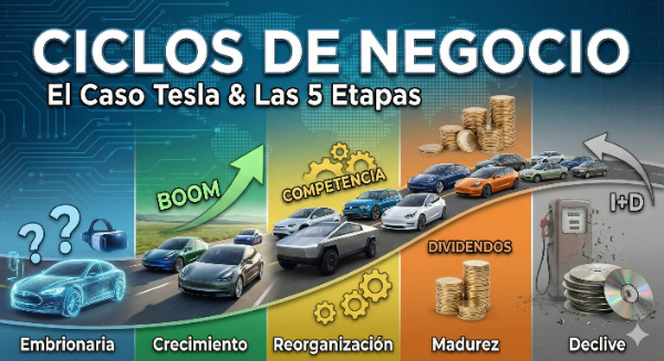 Ciclos de Negocio: Entiende las Etapas de una Empresa con el Caso Tesla