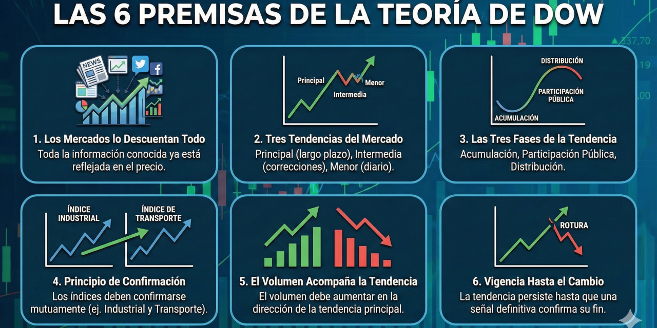 Las 6 Premisas de la Teoría de Dow para el Análisis Técnico