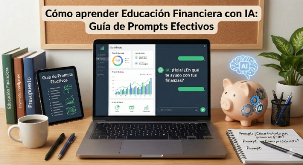 Cómo aprender Educación Financiera con IA: Guía de Prompts Efectivos